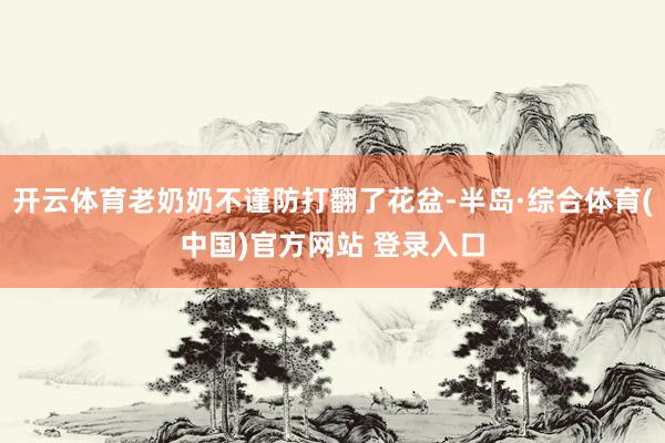 开云体育老奶奶不谨防打翻了花盆-半岛·综合体育(中国)官方网站 登录入口