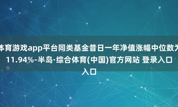 体育游戏app平台同类基金昔日一年净值涨幅中位数为11.94%-半岛·综合体育(中国)官方网站 登录入口