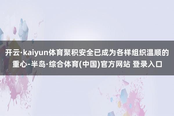 开云·kaiyun体育聚积安全已成为各样组织温顺的重心-半岛·综合体育(中国)官方网站 登录入口